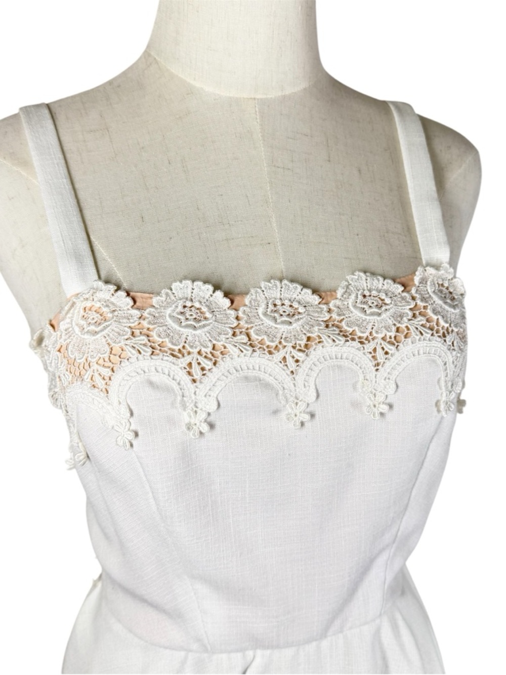 Vintage Lilli Diamond White Fit Flare Dress Size XS Retro Wedding Bride Marilyn - Picture 2 of 12